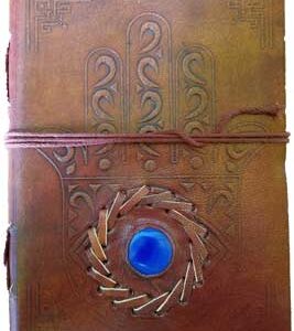 5" x 7" Evil Eye Stone Embossed leather w/ cord
