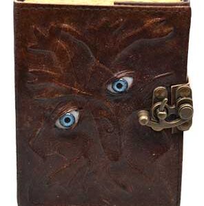 Two Eyes aged looking paper leather w/ latch