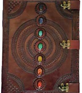 7 Stone leather blank book w/ 3 latch