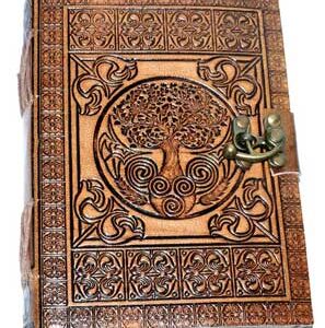5" x 7" Tree of Life Embossed leather w/latch