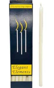 10" Ivory chime candle 6 pack