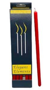 10" Red chime candle 6 pack