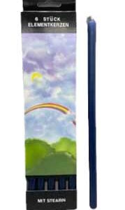 10" Blue chime candle 6 pack