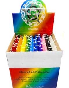 1/2" dia 5" long Assorted chime candle 100 pack