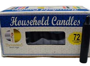 (set of 72) Black 4" household candles
