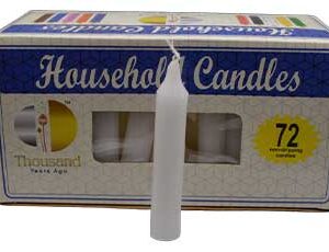 (set of 72) White 4" household candles