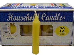 (set of 72) Yellow 4" household candles