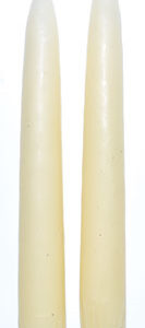7" Antique White taper pair