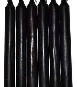 (set of 6) Black 6" household candle