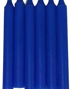 (set of 6) Blue 6" household candle