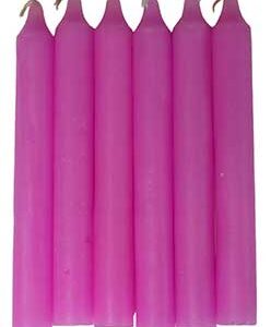 (set of 6) Pink 6" household candle