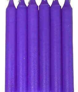 (set of 6) Purple 6" household candle