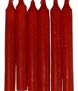 (set of 6) Red 6" household candle