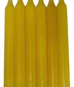 (set of 6) Yellow 6" household candle