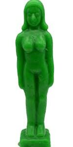 6 3/4" Green Woman candle