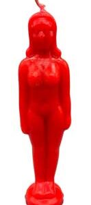 6 3/4" Red Woman candle