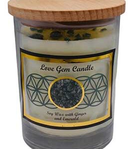 Love gem stone soy candle