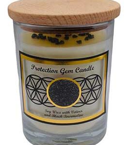 Protection gem stone soy candle