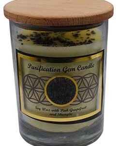 Purification gem stone soy candle