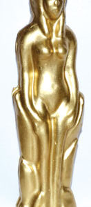 Gold Female candle 7"