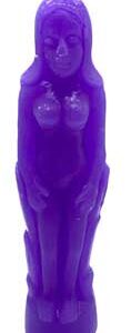 Purple Female candle 7"