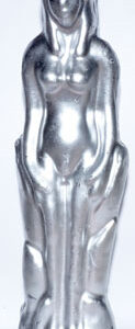 Silver Female candle 7"