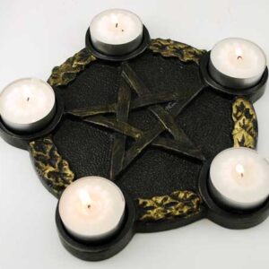 Pentagram Candle Holder altar plate