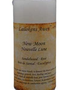 4" New Moon scented Lailokens Awen candle