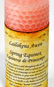 4" Spring Equanox Altar Lailokens Awen candle