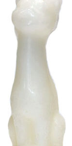 5 1/2" White Cat candle
