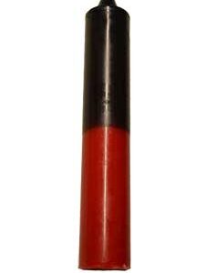 9" Black/ Red pillar candle