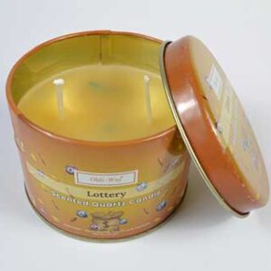 Loteria (Lottery) quartz tin candle