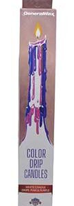 (set of 2) Pink, Purple Drip candles