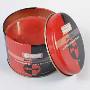 Reversible quartz tin candle