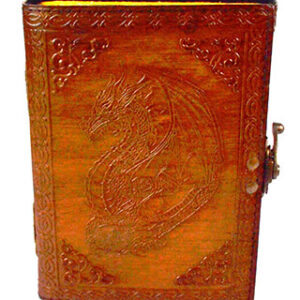 Dragon Journal aged looking paper leather w/ latch