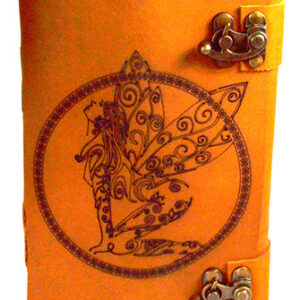 Fairy aged looking paper leather w/ latch