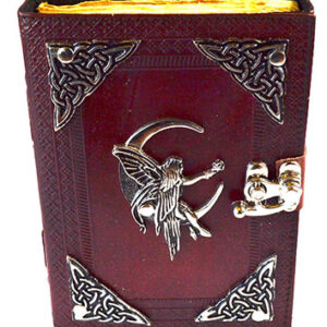 Fairy aged looking paper leather w/ latch 4 1/2" x 6 1/2" - Unlined