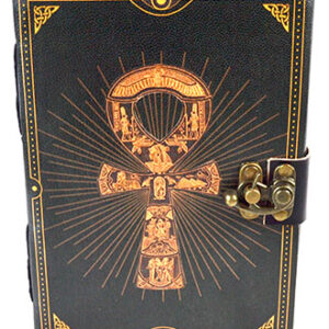 5" x 7" Ankh leather blank book w/ latch