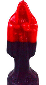 10" Red/ Black Holy Death candle