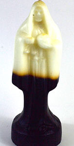 10" White/ Black Holy Death candle