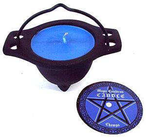 Nag Champa candle in cauldron