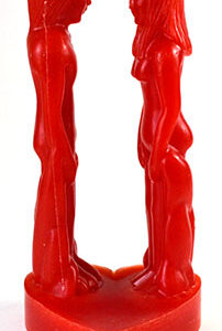8" Red Face to Face candle