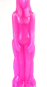 8" Pink Female candle