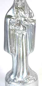 10" Silver Holy Death candle