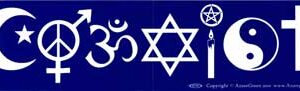 Coexist bumper sticker