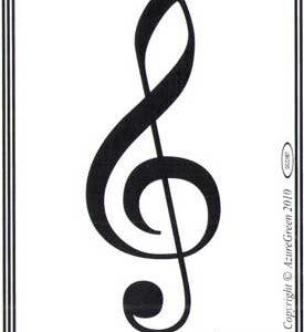 Treble Clef bumper sticker