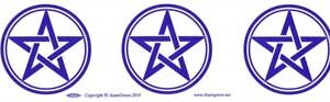Three Pentagrams Bumper Sticker