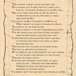 Emerald Tablet poster