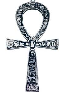 4 1/2" x 8" Ankh silver plated