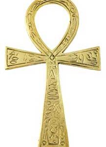 3 1/2" x 6 1/2" Ankh brass